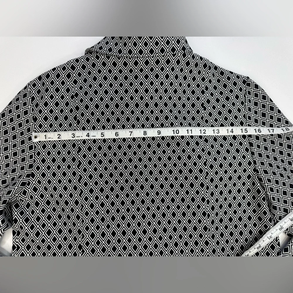 Chico's Perfect Stretch Jacquard Geometric Jacket Chico’s 1 Us 8
